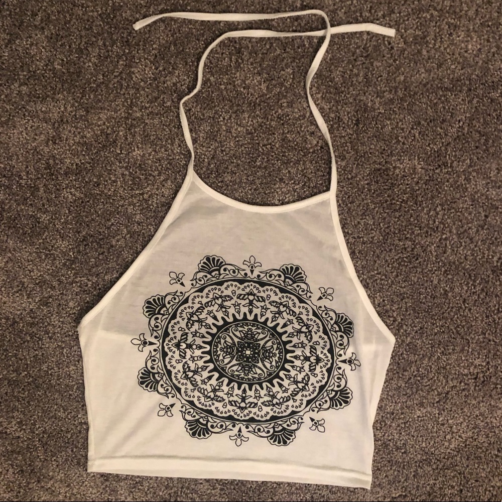 Mandala Crop Top Halter